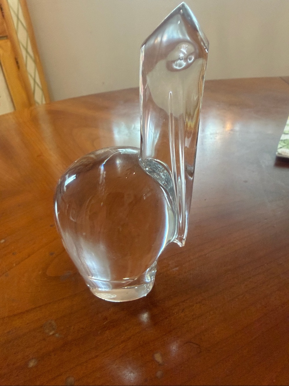 Baccarat Pelican Stork Crystal Paperweight